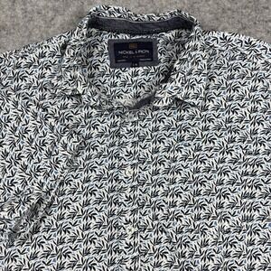 Nickel & Iron Floral Print Short Sleeve‎ Button Up Shirt Mens Large Multicolor